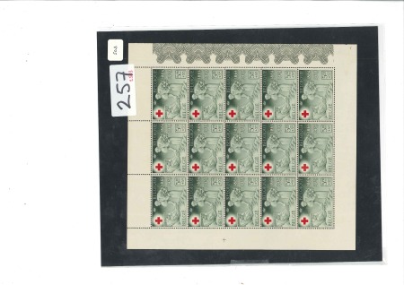 Stamp of Belgium » General issues from 1894 onwards 1939 Fondation de la Croix-Rouge 5F +5F en feuille