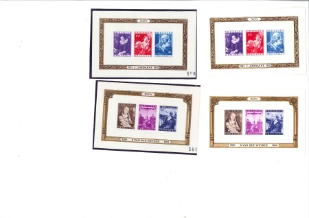 Stamp of Belgium » General issues from 1894 onwards 1949 Oeuvres culturelles, les deux blocs non dente