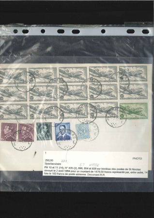 Stamp of Large Lots and Collections 1913-54, Lot de 15 lettres avec divers affranchissements dont Ste Adresse, Zeppelin, Orval, Braine L'Alleud, etc.