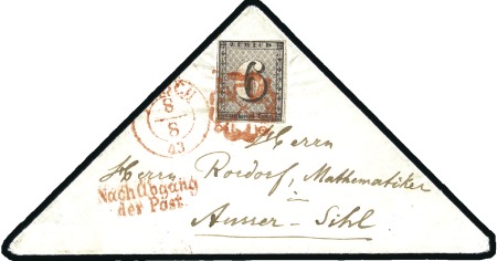 Stamp of Switzerland / Schweiz » Kantonalmarken » Zürich 6Rp (Type V, 20. Marke), senkrechten Untergrundlin