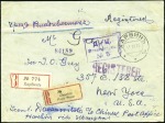 HARBIN: 1916 Registered cover to New York franked 