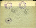 HARBIN: 1916 Registered cover to USA franked 10k A