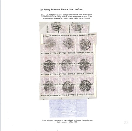 Stamp of Cyprus THE CHRISTOPHER PODGER COLLECTION OF REVENUE STAMP