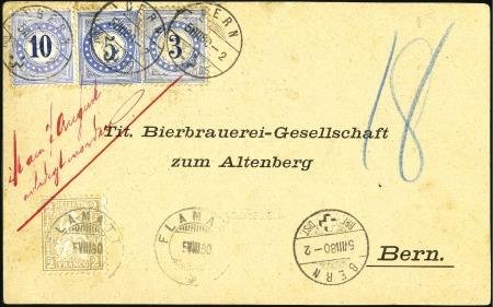 1880 Drucksachenkarte (Bestellkarte) von "FLAMATT 
