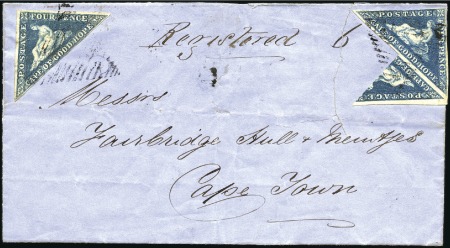 Stamp of South Africa » Cape of Good Hope THE C. L. PACK BISECT COVER

1858 (Apr 28) Wrapp