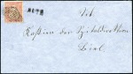 Stamp of Switzerland / Schweiz » Sitzende Helvetia Gezaehnt » Briefmarken 1867-1878 10C rot, entwertet mit 13liniger schwarzer Raute,