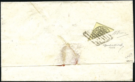 1857-62, Powerful group of 6 covers and 4 stamps i