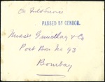 PERIM: 1915 (Sep 13) Envelope from Perim to Bombay