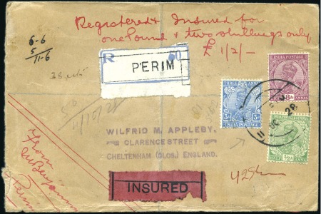 PERIM: 1928 (Dec 11) Envelope sent insured from Pe