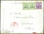 AHWAZ: 1917 (Dec 27) Envelope from Ahwaz to Scotla