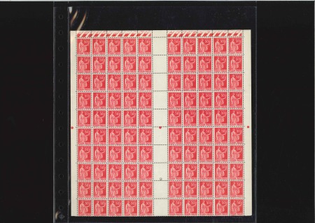 Stamp of France 1932-33, Type PAIX 50c rouge FAUX DE BARCELONE en 