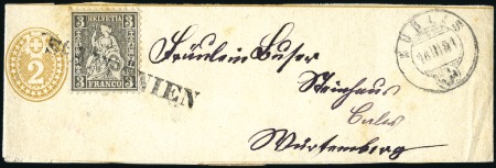 1879 2C ockerbraun, auf weissem Papier, mit Sitzen