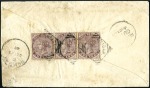 1887 & 1889 Pair of envelopes from Zanzibar to Ind