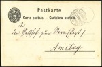 1879 5C schwarz, mit Seepoststempel