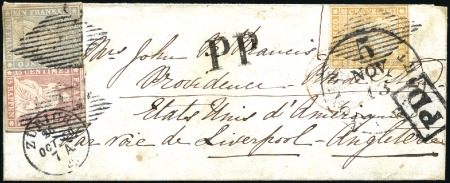 Stamp of Switzerland / Schweiz » Sitzende Helvetia Ungezähnt » 1856-57 Berner Druck (II) 1Fr violettgrau + Berner Druck I 15Rp + 20Rp auf k