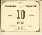 1881 Vier "Frankomarken" Kuvert