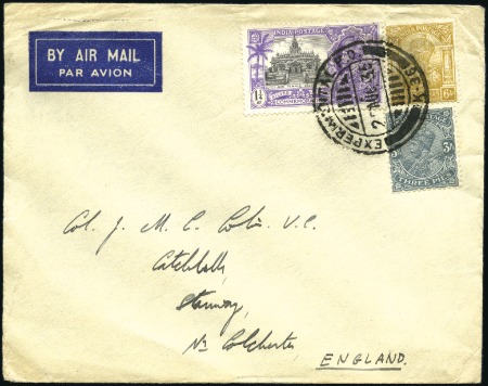 Stamp of India » Used Abroad WITHDRAWN  DUBAI: 1935 (Aug 25) Envelope addressed