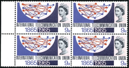 1965 Telecommunications 9d mint nh left marginal b