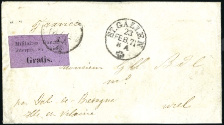 1871 (23 Feb.) GRATIS Portofreiheitsmarke entwerte