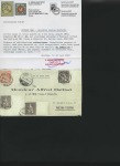 USA 1881: 5C braun auf Faserpapier (3) und 10C rot