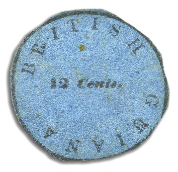 1850-51 12 cents black on blue, Townsend Type A, t