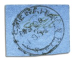 1850-51 12 cents black on blue, Townsend Type B, w