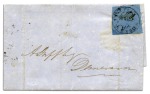 1850-51 12 cents black on pale blue, Townsend Type