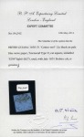 1850-51 12 cents black on pale blue, Townsend Type D, "EDW", cut square