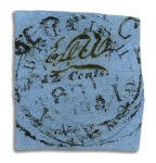 1850-51 12 cents black on pale blue, Townsend Type