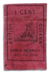 1852 Waterlow 1 cent black on magenta, unused with