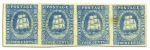 1853-55 Waterlow lithographed 4 cents blue, the re