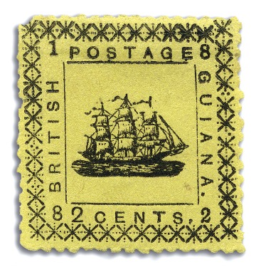Stamp of British Guiana 1882 Typeset Ship issue selection incl. SG 162 unu