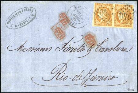 Stamp of France Bordeaux avec chiffre "4" retouché
40c Bordeaux a