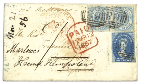 Stamp of Australia » Tasmania The Only Known Mixed Franking Of The Courier And C