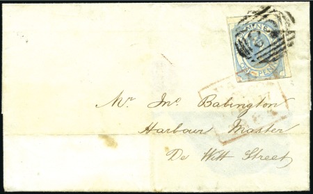 1854 (Aug 17) Wrapper sent locally in Hobart with 