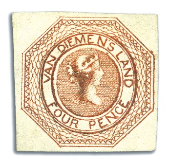 Stamp of Australia » Tasmania 4d Courier Plate 2 Unused

1853 4d Brownish-Oran