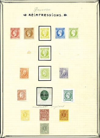 Stamp of Belgium 1849-1940, Various small studies on pages, showing