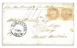 1854 (Apr 27) & 1854 (Mar) Covers sent by Steam Pa