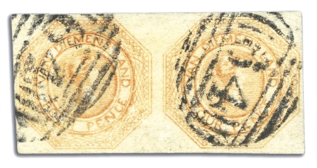 1853-54 Courier 4d orange, plate 2, intermediate i