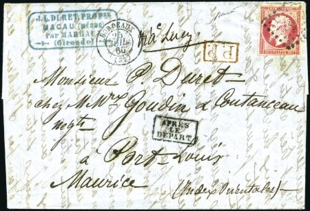 1860 80c Empire (touché en bas) de Bordeaux 25.07.