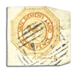 1853 4d Yellowish Orange plate 2, worn impression,