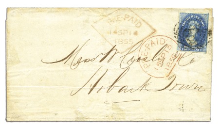 Covers

1855 (Sep 14) Wrapper from Launceston to