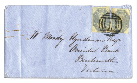 Stamp of Australia » Victoria 1862 Envelope to Victoria CANCELLED ON ARRIVAL in 