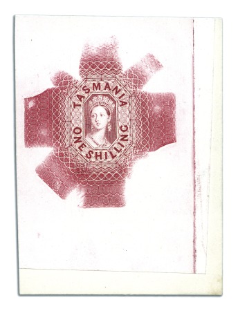 Stamp of Australia » Tasmania 1867 Reprinted die proof by De La Rue (from the Pe
