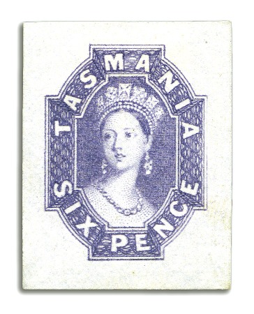 Stamp of Australia » Tasmania 1867 Reprinted die proof by De La Rue (from the Pe