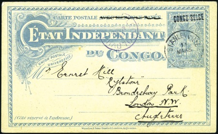 Stamp of Belgian Congo 1910-25, Douze lettres avec divers affts, recomman