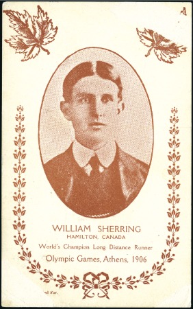 Stamp of Olympics » 1906 Athens Picture postcard of William Sherring of Canada who