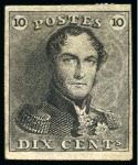Stamp of Belgium 1849-63, Attractive mint & used collection in two 