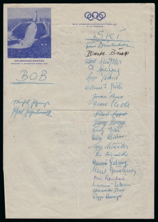 Stamp of Olympics » 1952 Oslo AUTOGRAPHS: 1952 Oslo official letter head paper with