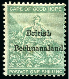 Stamp of Bechuanaland » British Bechuanaland 1885-87 Issue collection written up on 5 pages with varieties